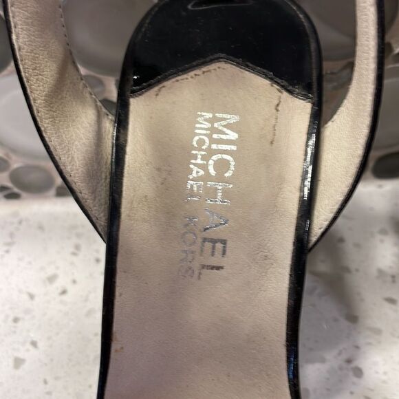 MICHAEL Michael Kors woman’s black open toe wedge sandals - Picture 4 of 11